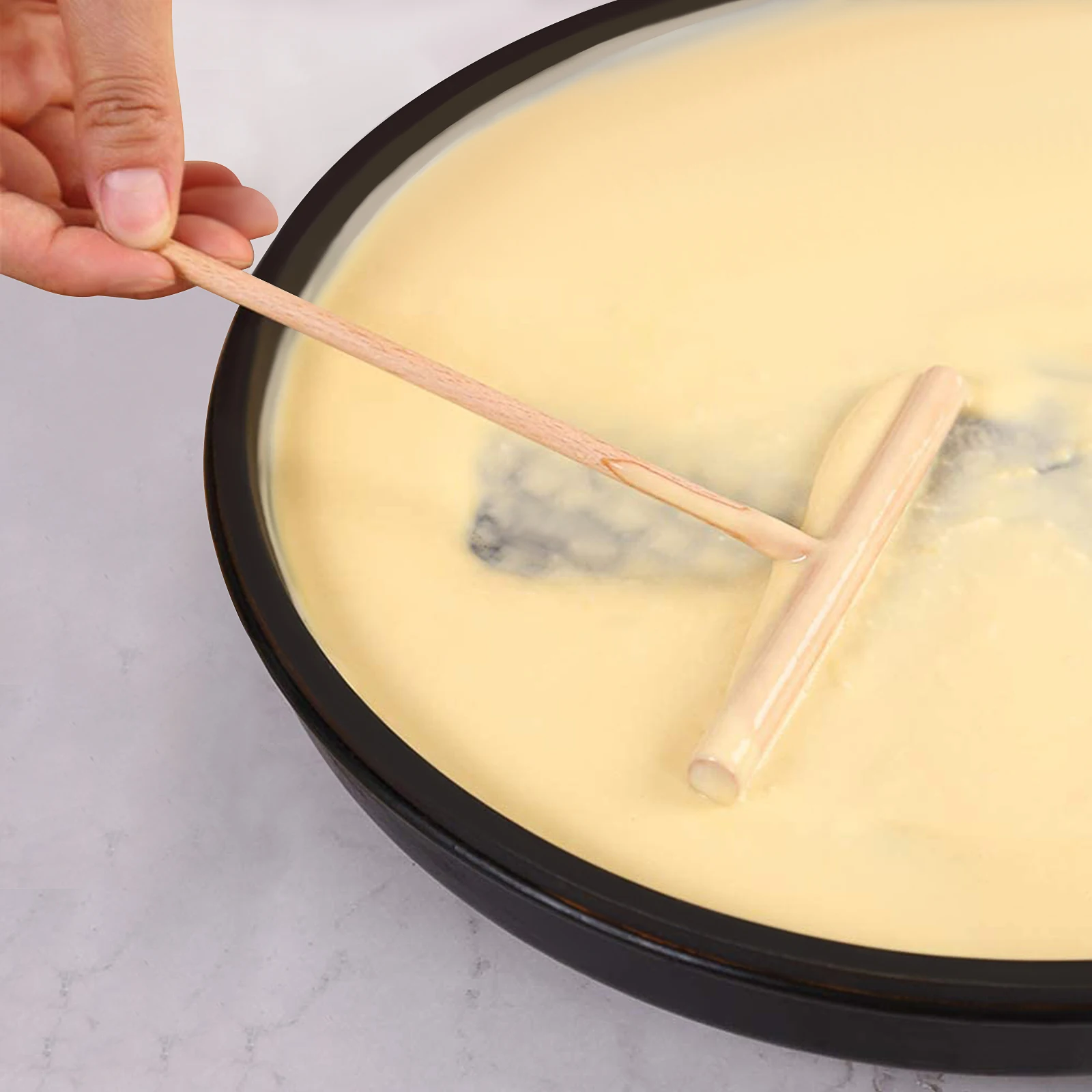 

4Pcs Wooden Crepe Spatula Set Beechwood Spreaders for Non-Stick Pans Easy Lift Cooking Utensils Pancake Tortilla Maker