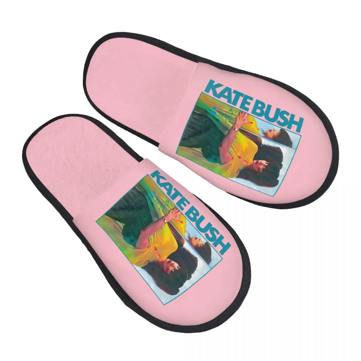 Pantuflas Personalizadas de Espuma Viscoelástica Kates Bush Catherine Bush para Mujer, Pantuflas Cálidas y Suaves con Diseño de la Cantante Inglesa