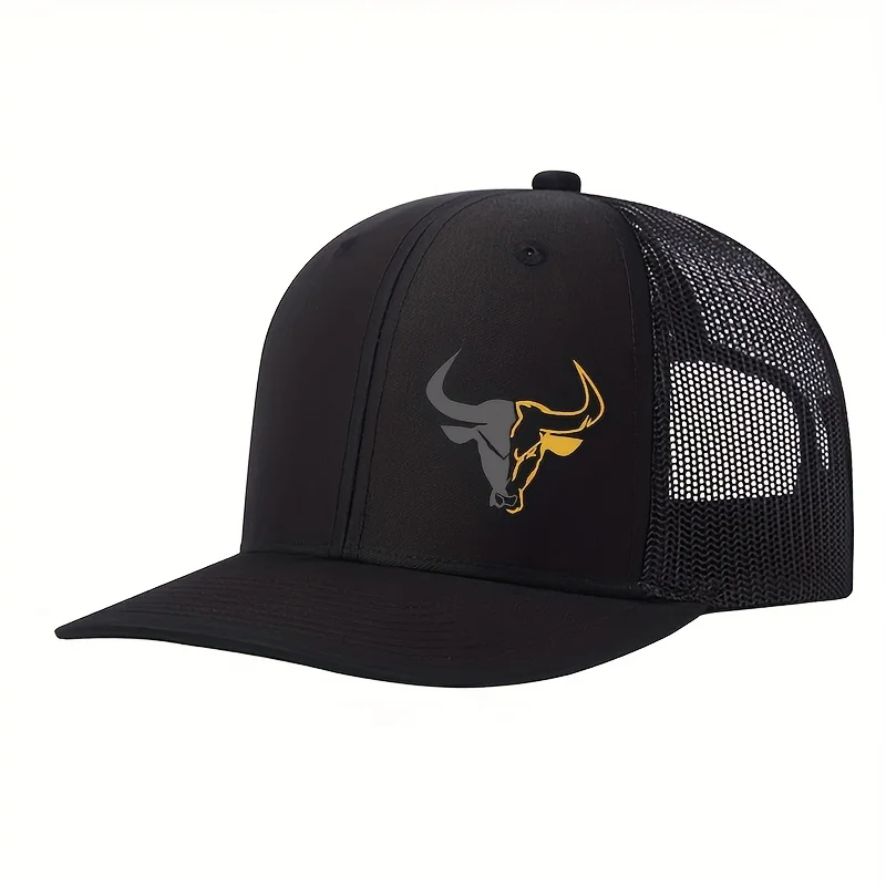 Bull Head Print Atmungsaktive Mesh Hüte Sommer Richardson Lkw Fahrer Hut Männer Frauen Outdoor Baseball Kappe Angeln Schirmmützen – Detail 4