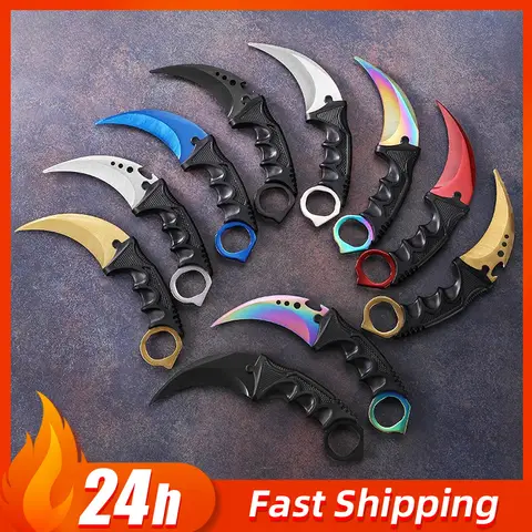 19cm GO Game Periphera Claw Knife karamabit Outdoor Training Knifes Unsharpened weapons model Collectible Ornaments Gift for Boy