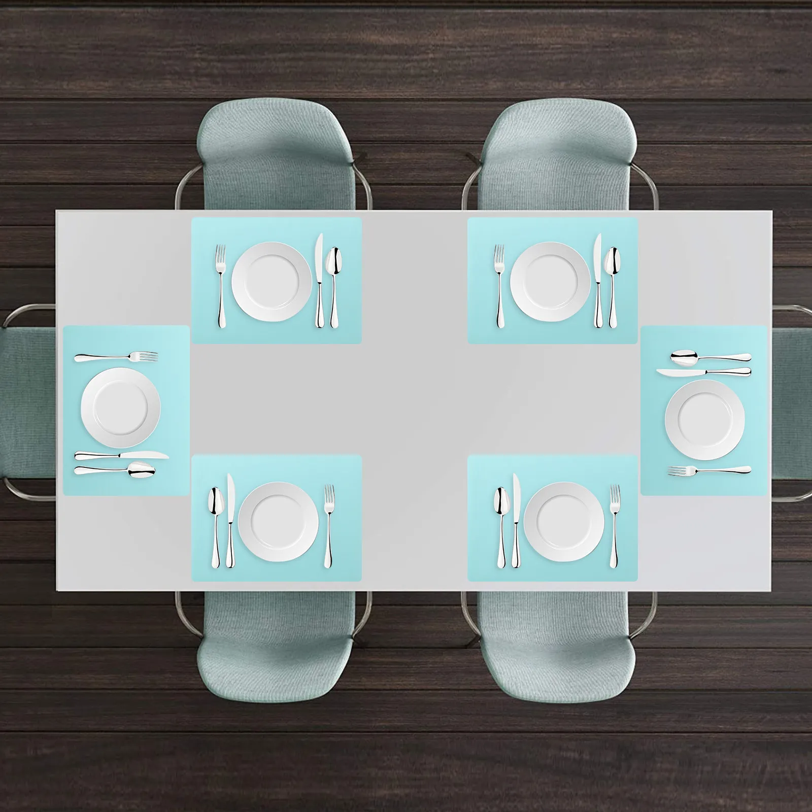 Silicone Placemat Heat Insulation Non-Skid Table Mat Washable Reusable High Temperature Resistant Oil Resistant Easy Clean
