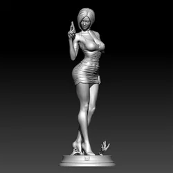 1/24  1/18  Resin Model Kit Pretty Girl Agent Figurine Sculpture  Unpainted No Color RW-1379