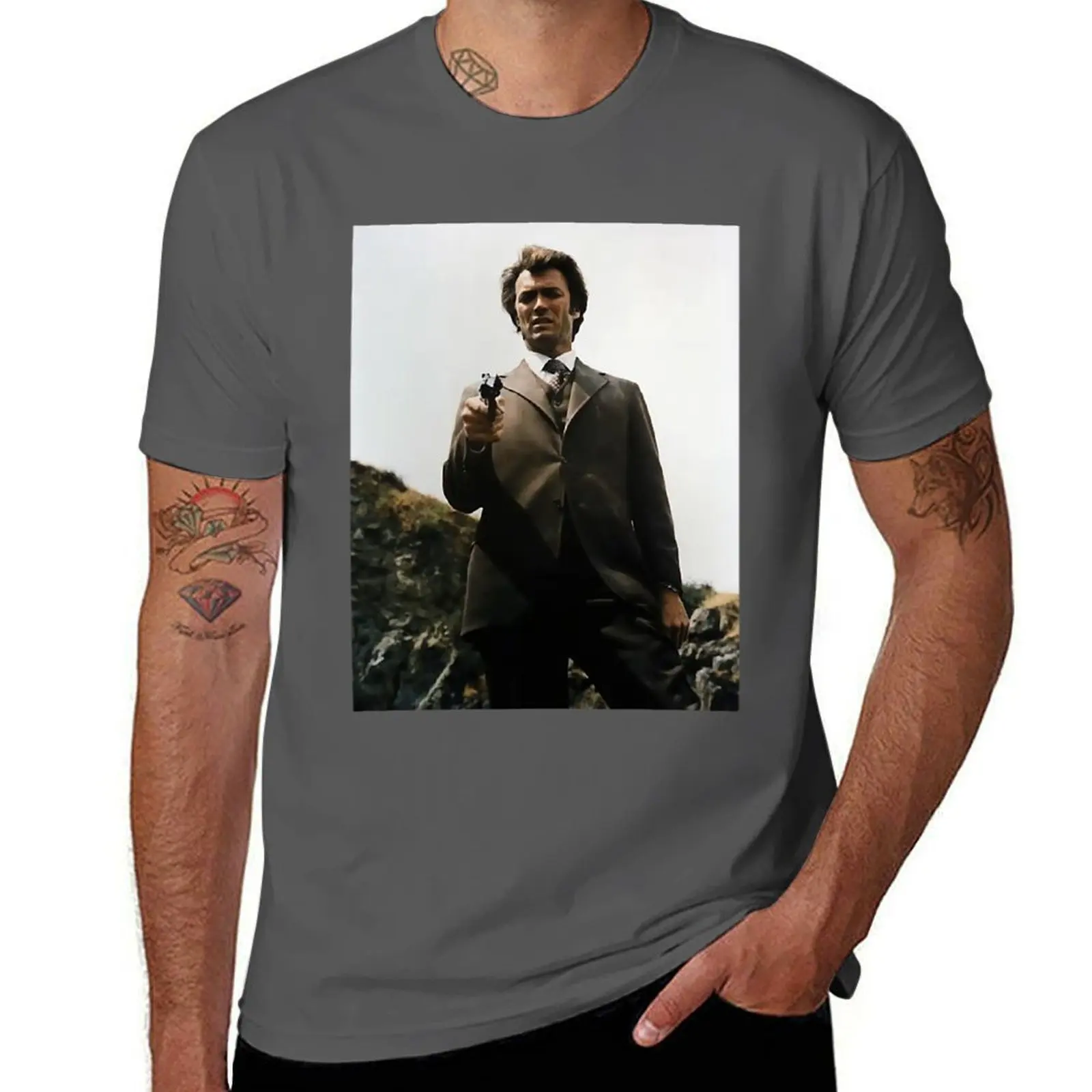 

Клинт актер Иствуд (4) футболка футболки для мужчин хлопковые забавные футболки темный юмор футболка