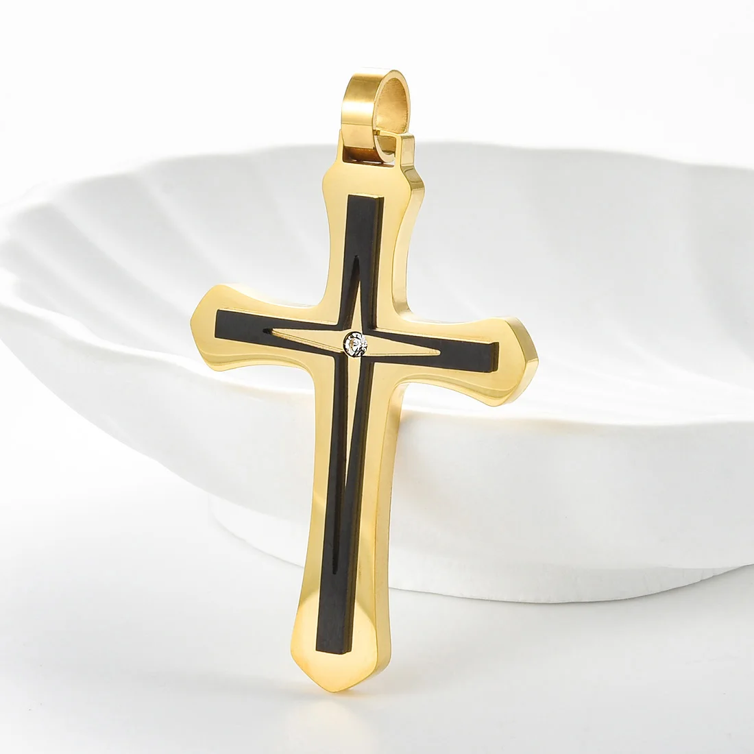 1 قطعة الفولاذ المقاوم للصدأ يسوع الصليب قلادة المعلقات شخصية الرجال النساء المعتقد الديني تميمة سحر الهيب هوب مجوهرات DIY بها بنفسك الهدايا
