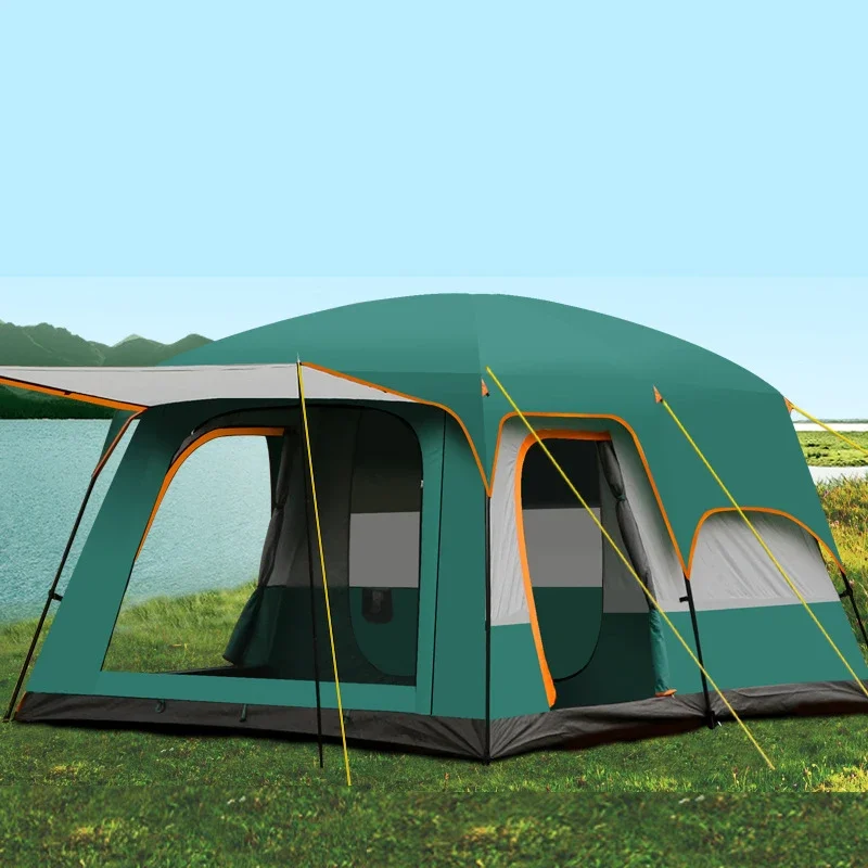 Hot Selling Cheap Outdoor Automatic Pop Up Double Layer Waterproof Large 6 8 People De Glamping Camping Tents/