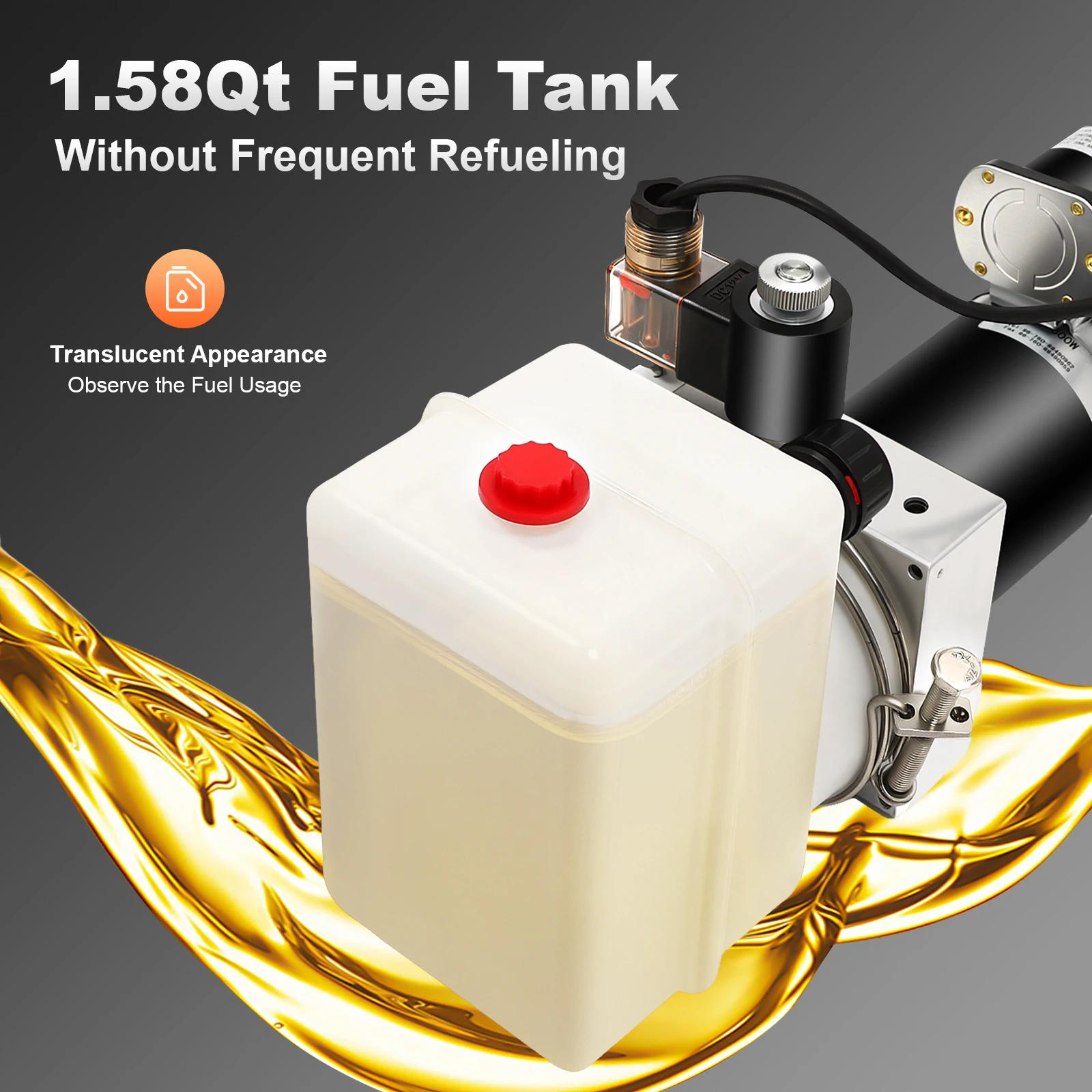 電動油圧ポンプ、リモコン 1.58Qt オイル貯蔵容量 12V 銅線モーター (2850rpm) 固定昇降プラットフォーム用