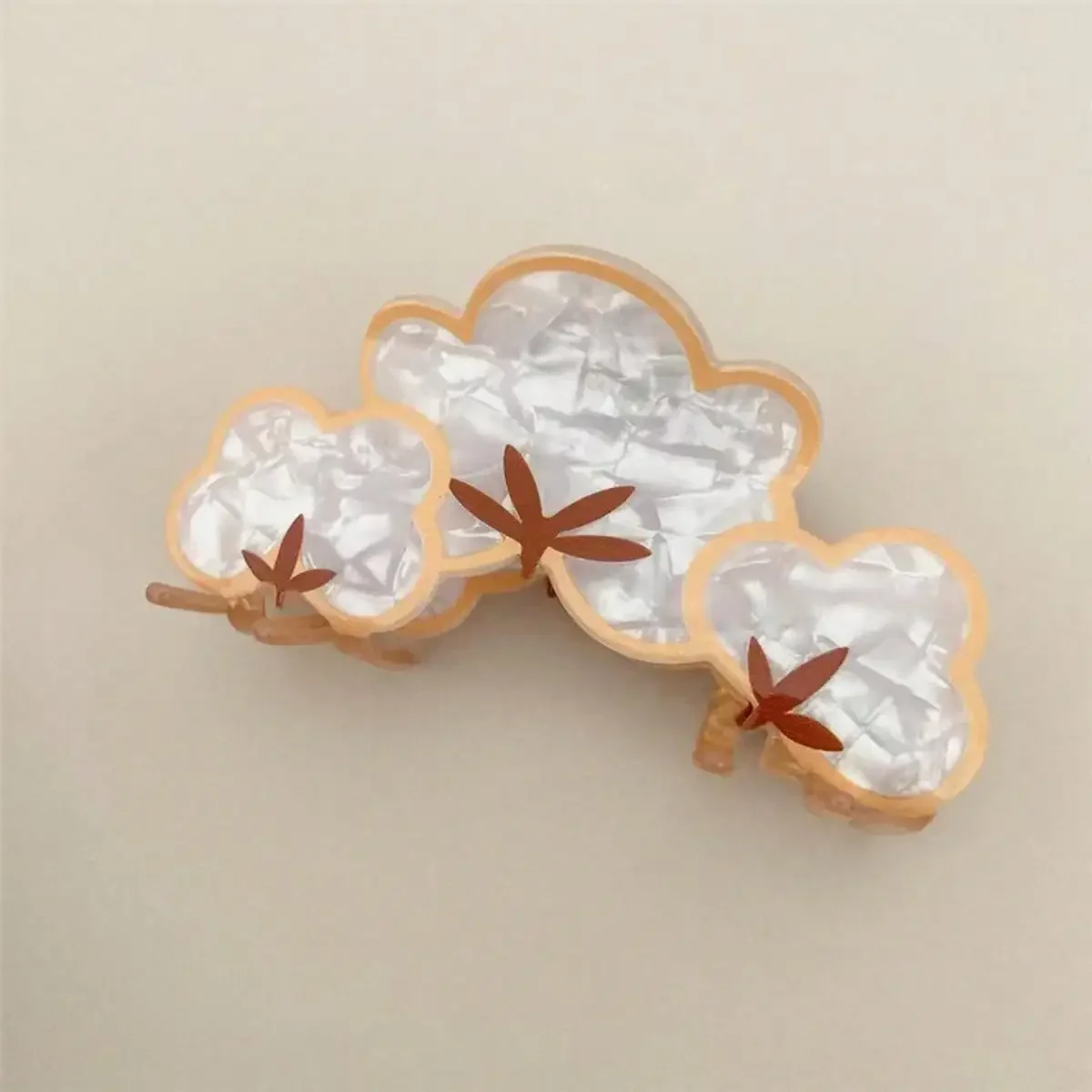 1pc Brown Autumn Animal Series Hair Grab Acrylic Gripper Sweet Back Hair Clip Super Cute Hairpin Shark Clip