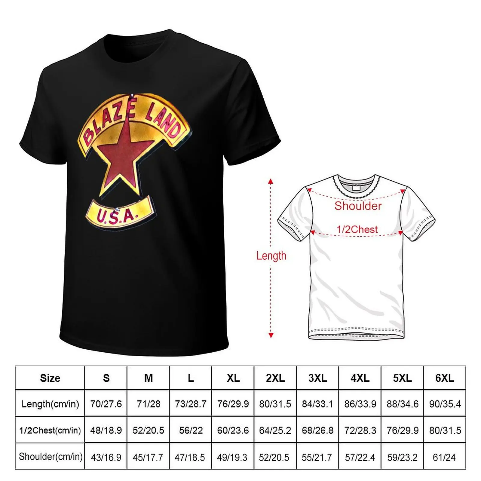 NIGHT SHIFT - Blaze Land U.S.A. T-Shirt Breathable Workout Short Sleeve Top