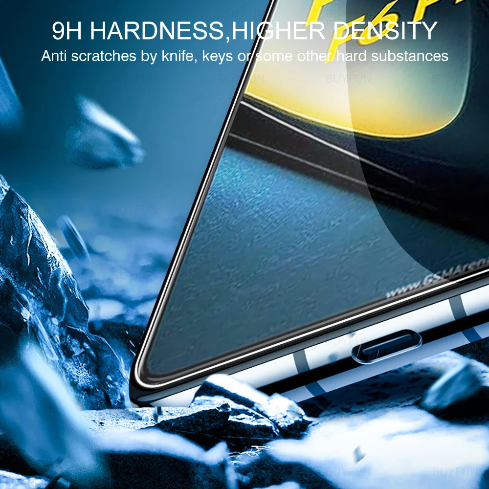 샤오미 Poco 보호 유리, 샤오미 Poco F6 Pro x6Pro 용 강화 유리 스크린 보호대, F5 X5 Pro F6Pro X6 Pro 용 유리, 2 개