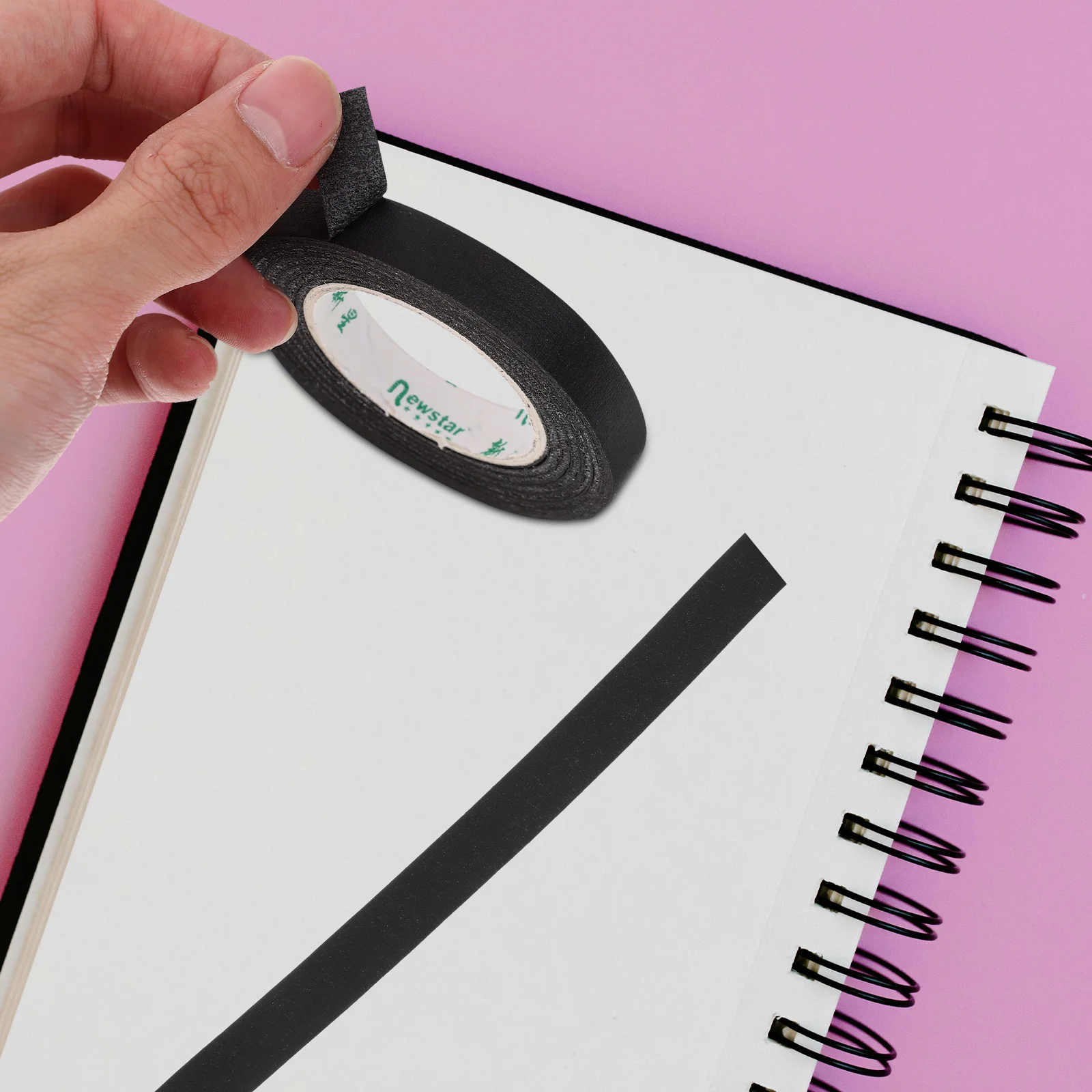 

10rolls Black Washi Tape Decorative Adhesive Masking Tapes for Planner Scrapbook Journal Crafting Black Washi Tape