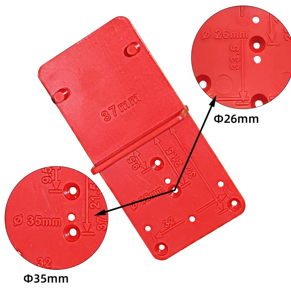 26/35/40mm Hing Installation Jig Hinge Hole Drilling Guide Positioning Mark Template Hinge Hole Locator Woodworking Tool