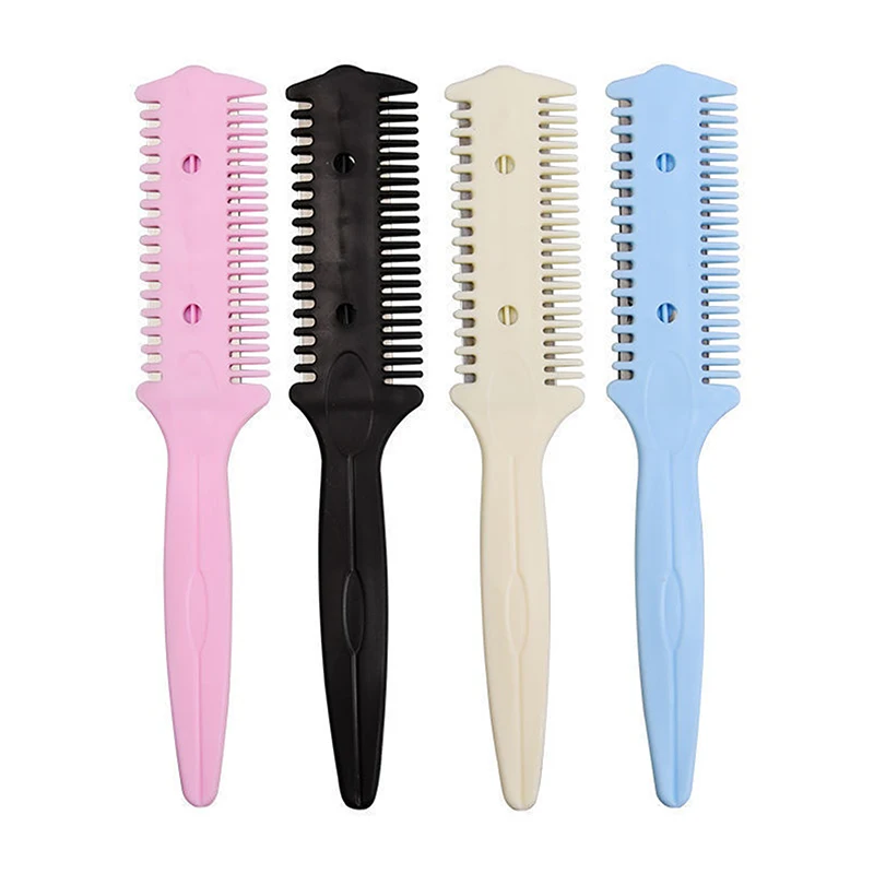 Double-sided Knife Hair Cutting Comb + Stainless Steel Double-sided Blade/hair Cutting Device/hair Cutting Knife Thinning Comb