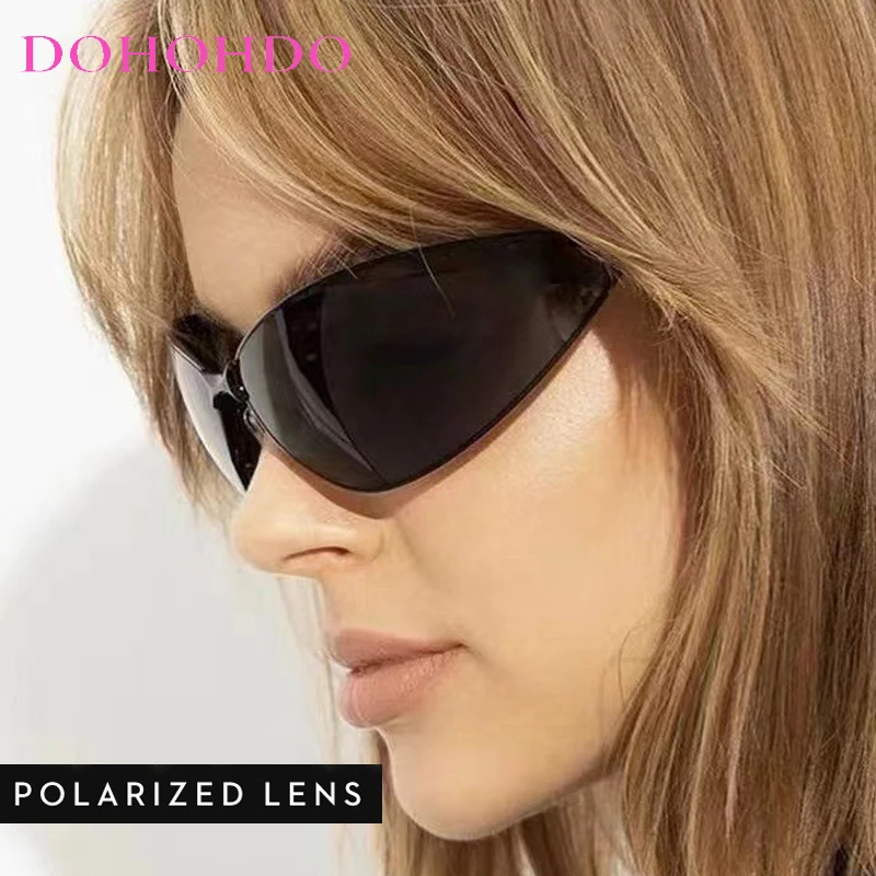 

Retro Polarized Cat Eye Metal Frame Steampunk Women Sunglasses Brand Design Men Sunglass Trendy Shades Drive Anti-Glare Eyewear