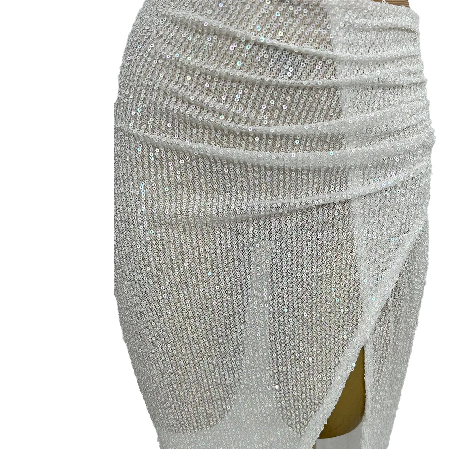 Stunning Crystals Corsets Tops Long Skirt 2Pieces Set Sparkly Theme Party Women Sexy Strapless Celebrate Party Outfit Tangguo