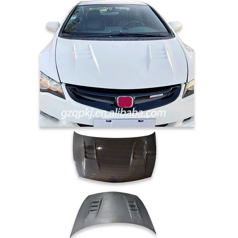 

JS Version Front Bumper Carbon Fiber Hood for Honda CIimo FD2 Body Kit