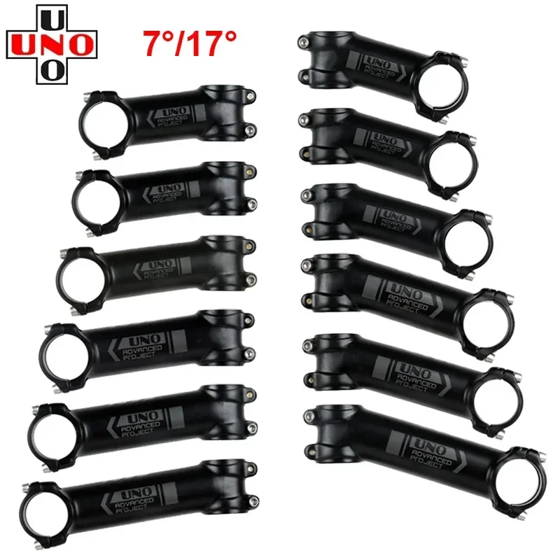 UNO 3D Forged Bicycle Stem Aluminum Alloy 7075 MTB Power 7/17 Degree Road Mountain Bike Stem 31.8mm Bike Table 60/70/80/90/100mm