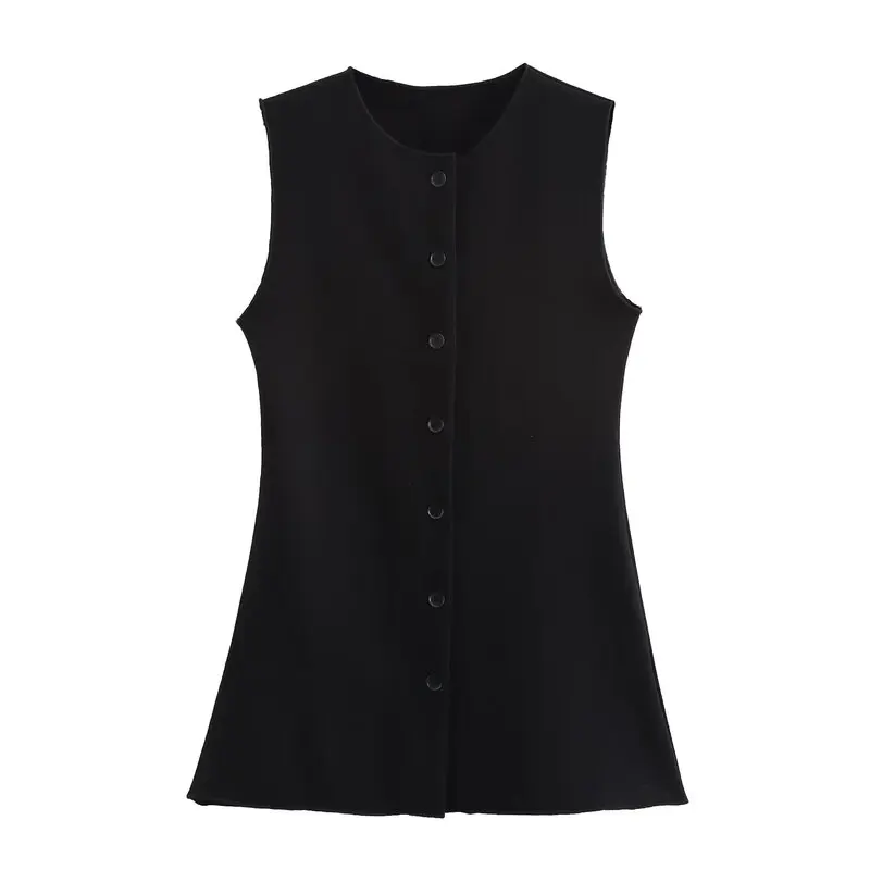 

Эластичный жилет, женский модный дизайн, длинные брюки с пуговицами, осеннее новое поступление, женский комплект 2024, сезонная коллекция