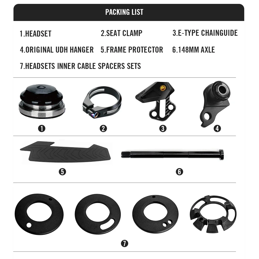 ليكسون 29 الكربون إطار الدراجة الجبلية إطارات الدراجة الجبلية 142/148 مللي متر الكربون دراجة الإطار هاردتيل UDH دفعة إطارات الجبلية 15/17/19 بوصة #1