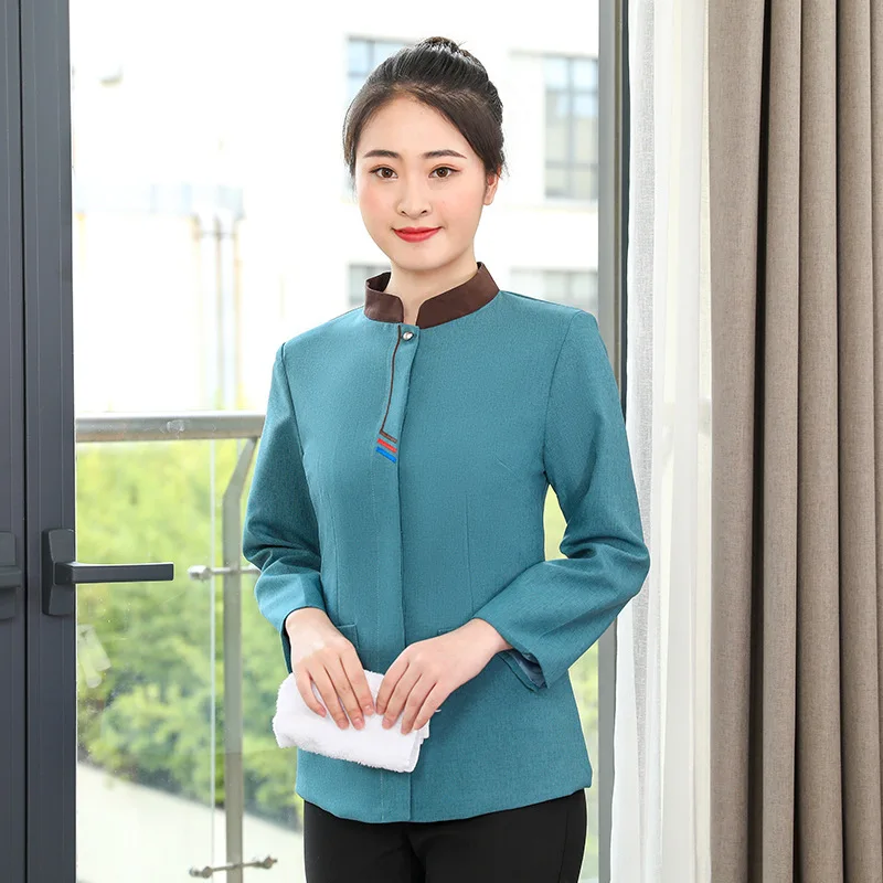 Cleaning Work Clothes Long Sleeve PA Room Hotel Aunt Shopping Mall Property Cleaner Autumn and Winter Suit