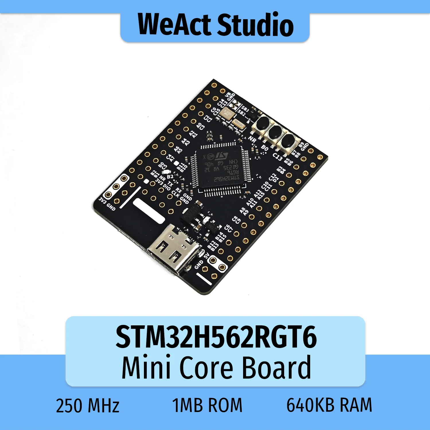 STM32H562RGT6 STM32H562RG STM32H562 STM32H5 ARM STM32 الحد الأدنى لوحة تطوير النظام لوحة تجريبية اللوحة الأساسية