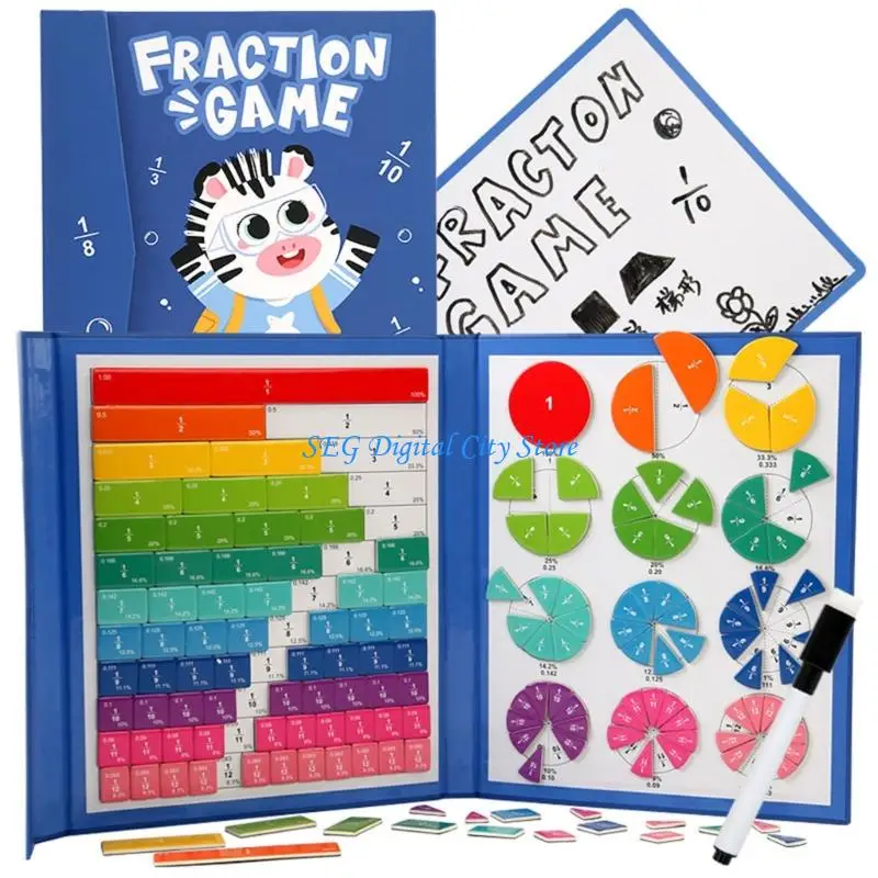 U75B Fraction Discs Demonstrator Fractions Manipulative Math Learning Puzzle Game Math Teaching Aid For Student