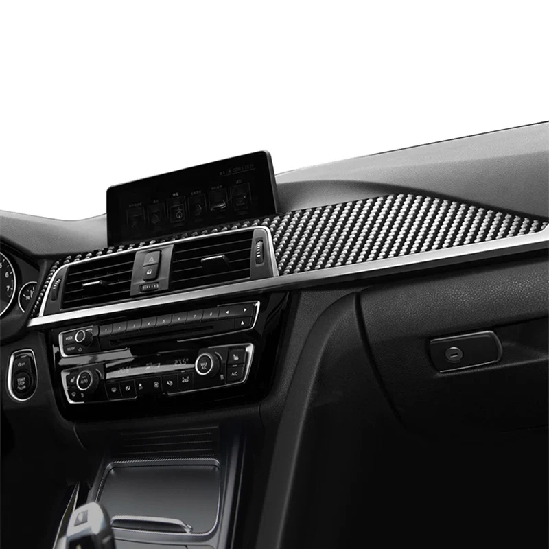 

For F30 F32 F34 (2013-2016) Car Center Console Dashboard Instrument Trim Sticker Anti Scratch Interior Accessories Carbon Fiber