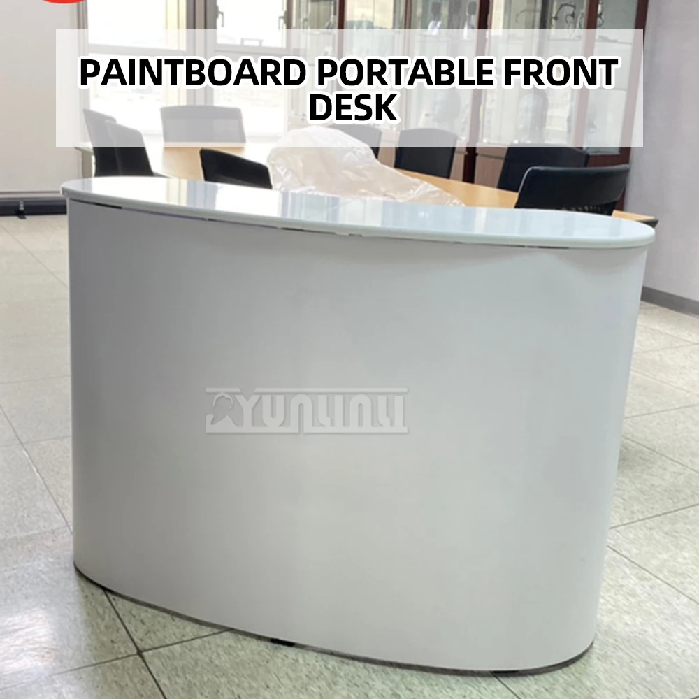 Baking paint board Net table Magnetic folding aluminum alloy reception desk front desk advertising desk Display Desk