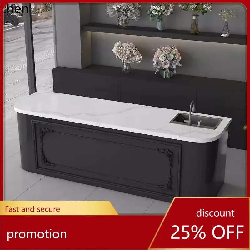 

ZML Flower Shop Flower Arrangement Table Coffee Shop Wedding Dress Shop Cashier Desk Beauty Salon Front Desk Reception