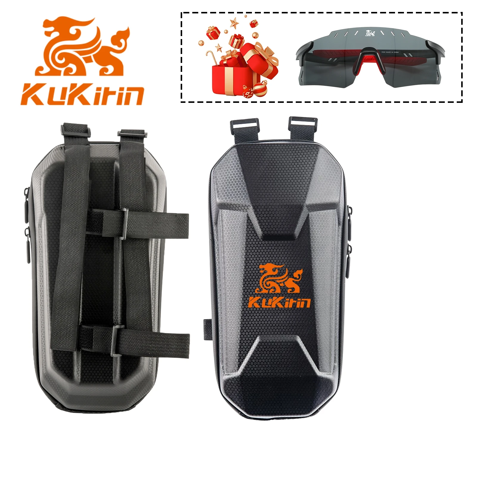 

Сумка для электрического скутера Kukirin, 2 л, высококлассные новые поляризационные велосипедные очки, анти-УФ-защита с тканевым чехлом для очков и футляром для очков