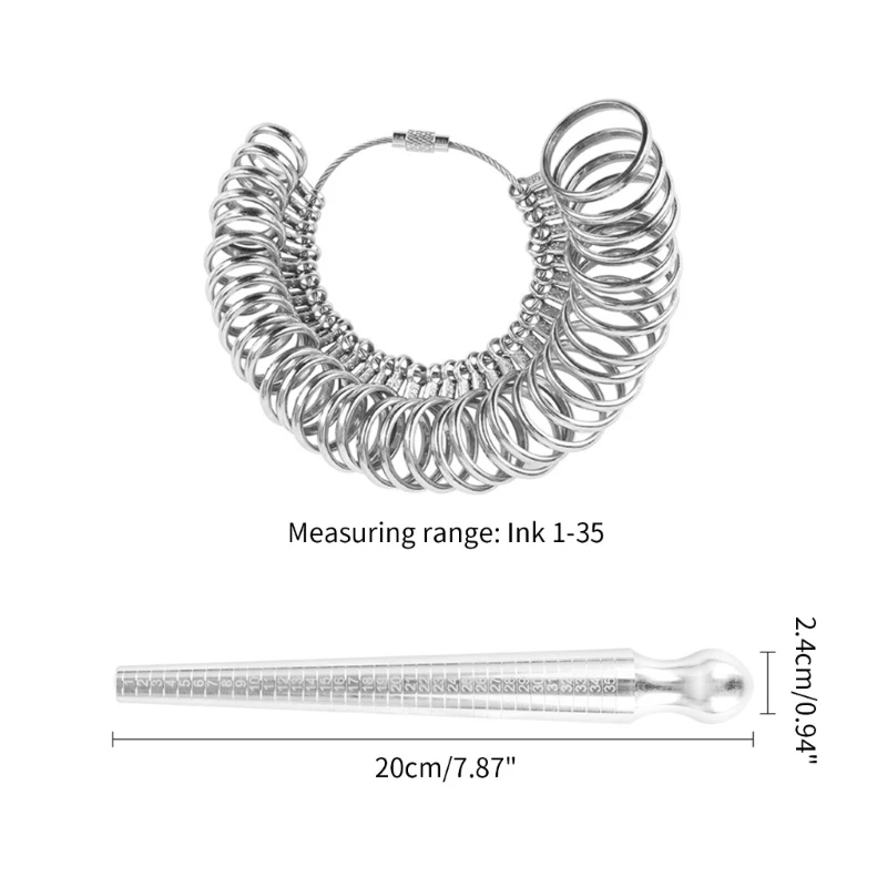 Ring Mandrel & Ring Sizer Guage Ring Finger Sizer for Jewelry Making