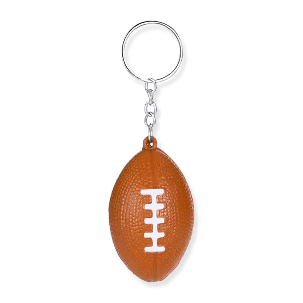 PU Leather Basketball Ball Keychains Baseball Golf Simulation Soccer Keychain Creative Volleyball Football Pendant Backpack
