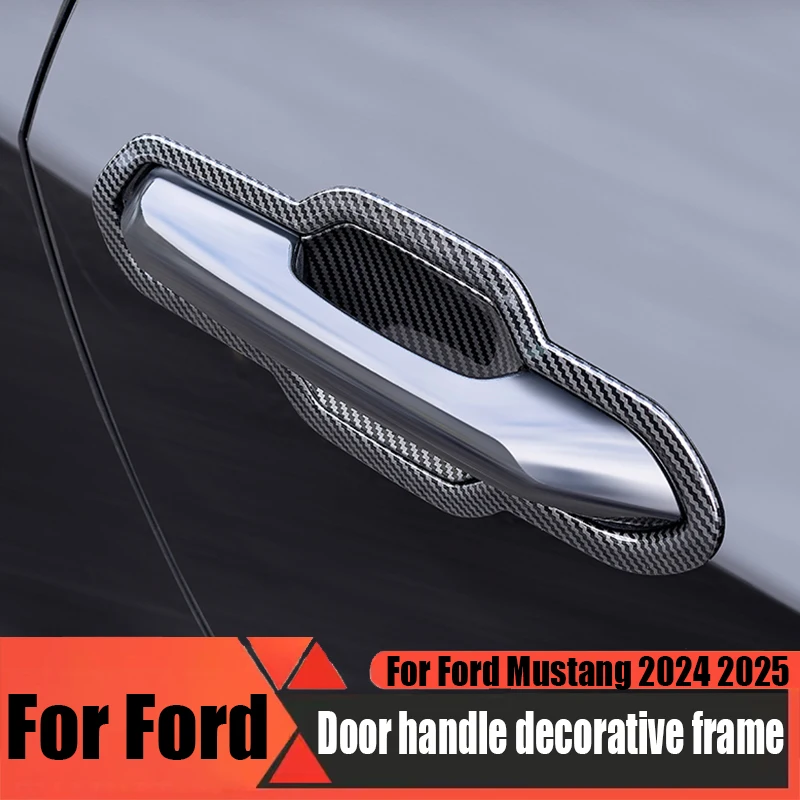 

For Ford Mustang 2024 2025 modified car door handles door bowls decorative frames car exterior decoration accessories