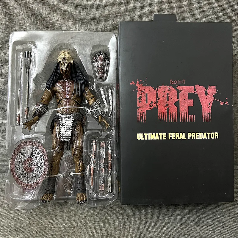 Neca prey final feral predador figura de ação 51725 predador 7 "neca figura conjunta móvel coleção modelo brinquedos presente natal