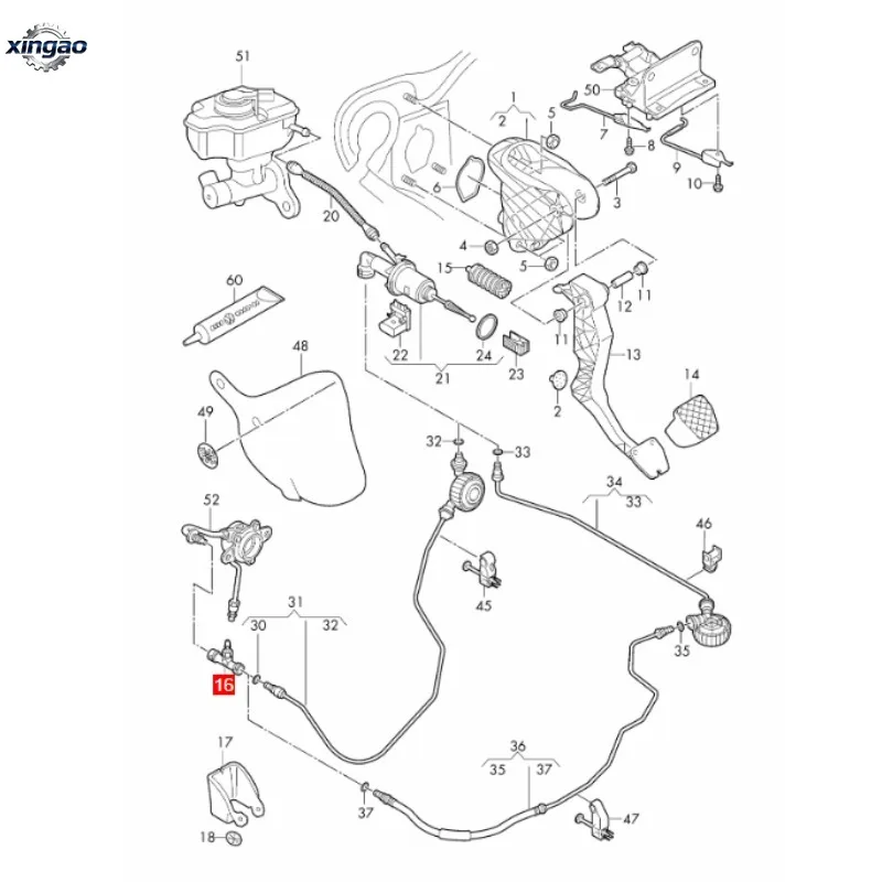 Válvula de Ventilación del Bombín del Embrague, Tubería de Tres Vías OEM 1J0721468C 1J0721468E 11J0721468E para VW Octavia Passat Audi A1 A3 TT 2003-2010