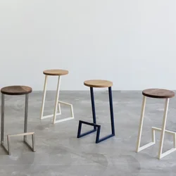 Sgabello da bar semplice nordico Mobili con piedi in ferro per la sedia da bar di design del piede domestico Sedie da ufficio robuste e belle