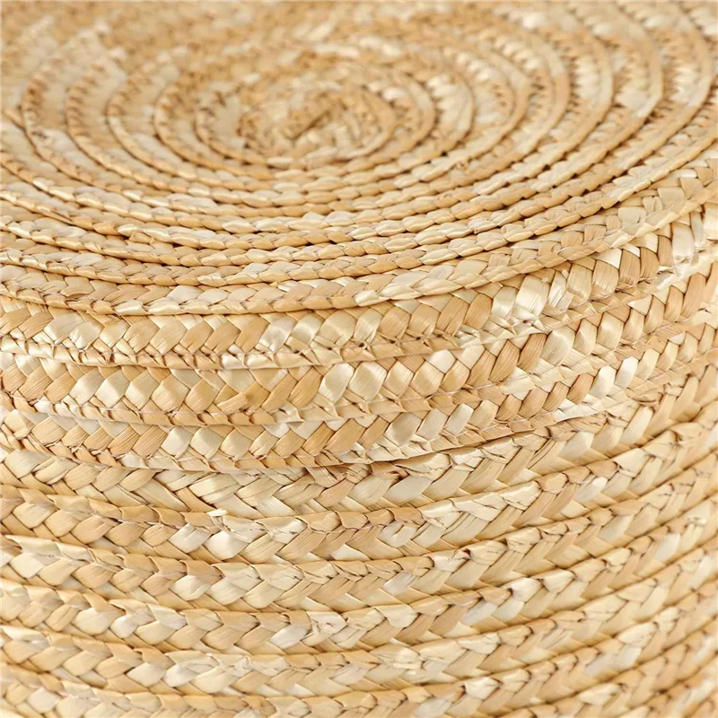 

3X Wheat Straw Woven Storage Basket Storage Basket Innovative Basket Rustic Natural Brown Finish Storage Basket(Large )