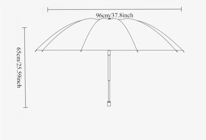 8-Rib 3-Fold Sun Rain Umbrella Lightweight Compact Multiple Sizes for Wholesale Retail
