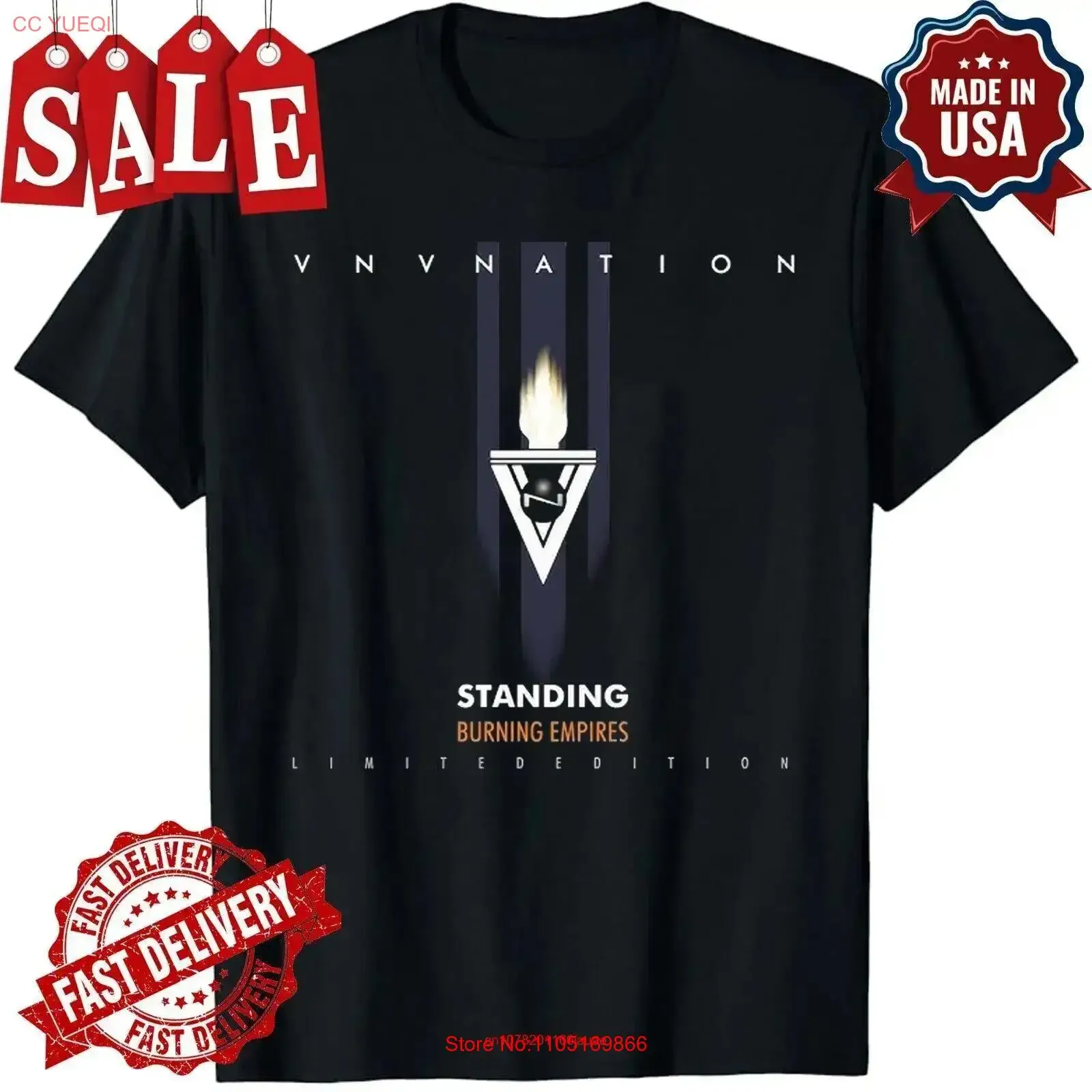 New Standing VNV Nation Men S 235XL T Shirt 6D313 vintage Washed Soft homme Top For Everyday Wear Stretched Breathable