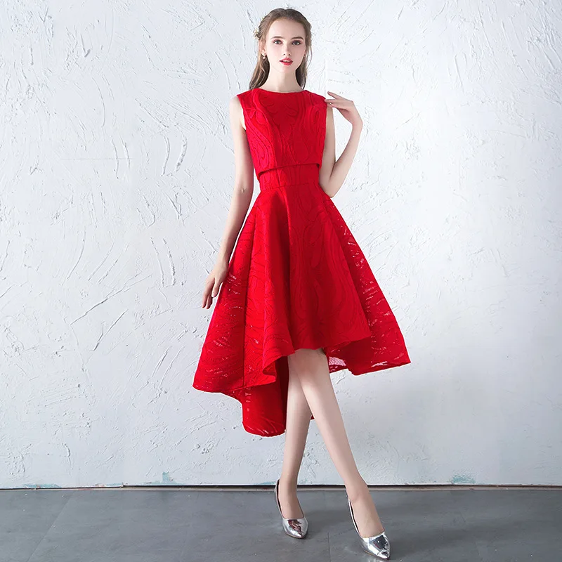 New Slim Short Prom Bridesmaid Dress Before And After The Long Paragraph Student Party Small Banquet Evening Dresses Ladies