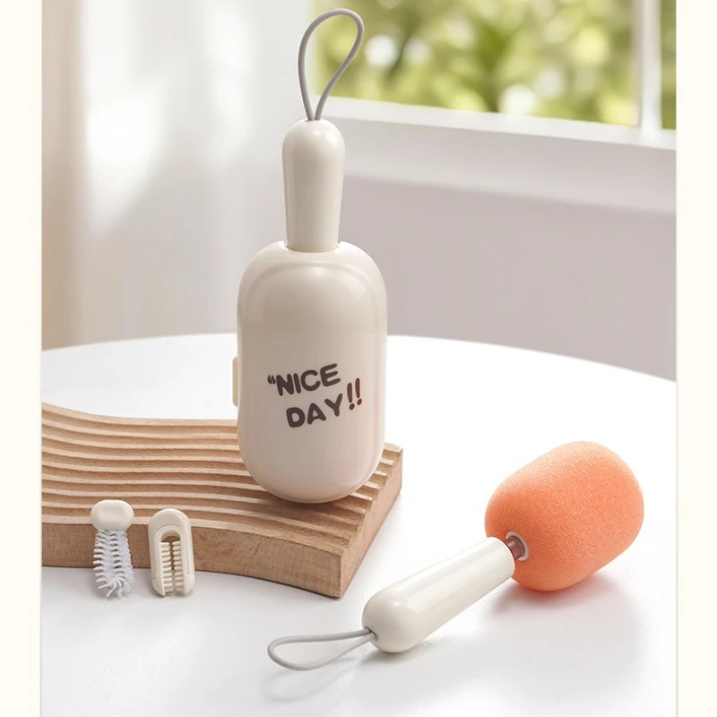 Multifunctional Cup Brush Retractable Portable Cup Brush Long Handle Water Cup Brush Thermos Cup Baby Going Out Bottle Brush