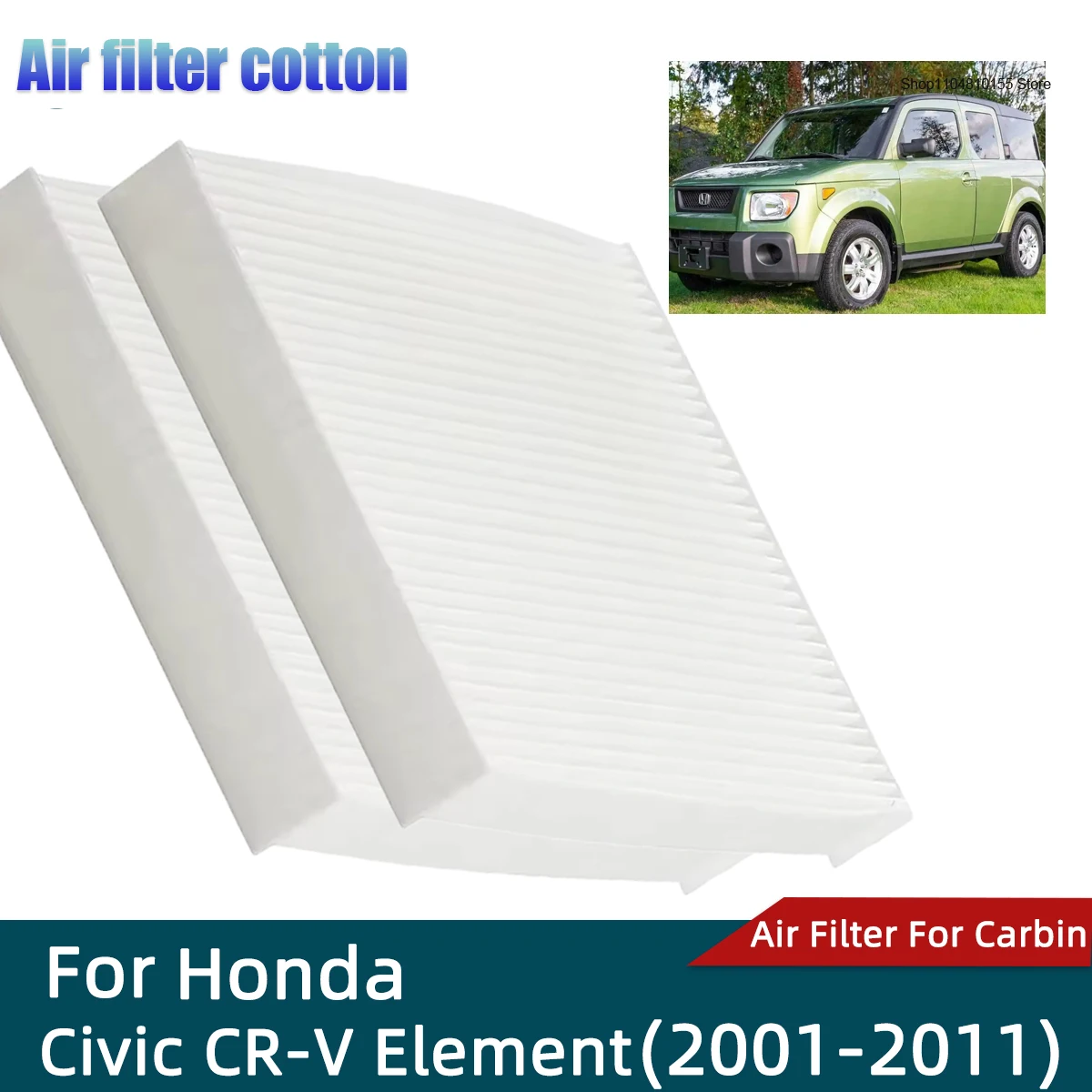 

Car Cabin Air Filter for Honda Civic CR-V Element Filters Carbon Fiber CF10135 HN01111 PC5439 C15439P PBC15439 C15439 F4817