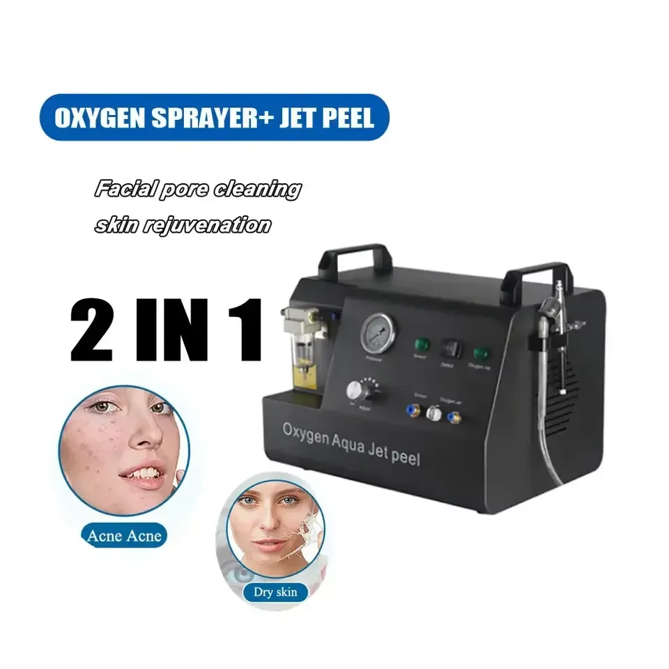 High Quality Facial Clean Hydra Skin Whitening Acne Treatment Jetpeel Beauty Salon 3 in 1 Oxygen Jet Peel Oxygen Facial Machine