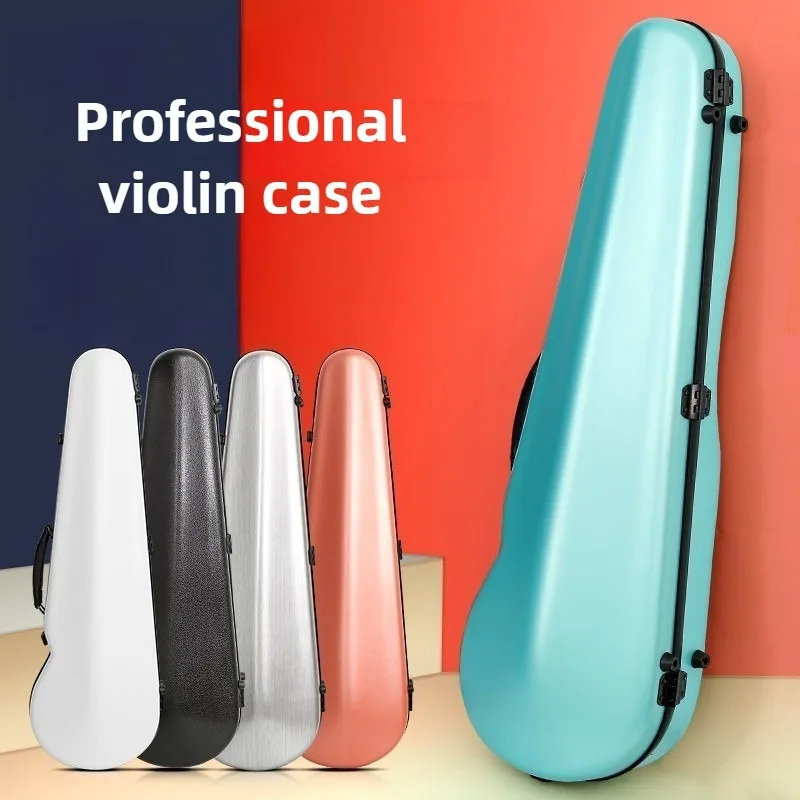 Carbon Fiber Violin Case Anti Drop Anti-collision Protection Case Portable Violin Bag Light Musical Instrument Accessories