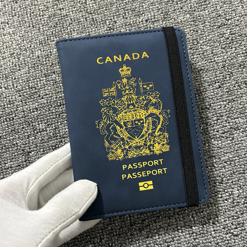 Canadian Passport Cover RFID Blocking Credit Card Holder Pu Leather Covers for Passport Protector Travel Accessories