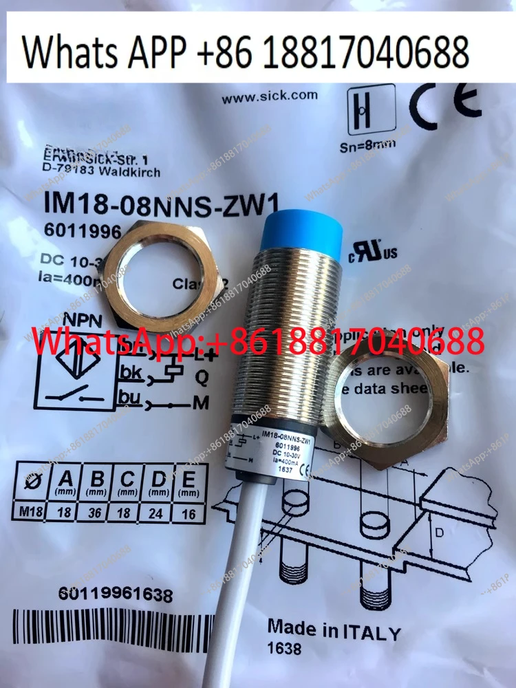 Interruptor de proximidade IM18-08NNS-ZW1 IM18-08BNS-ZW1 IM18-08NPS-ZW1