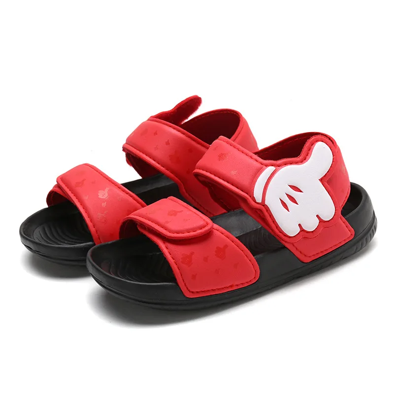 Sandalias antideslizantes para niño y niña, zapatos de playa de dibujos animados, tiburón, Delfín, Spiderman, Mickey, transpirables