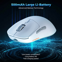 Kysona M600 V2 PAW3395 White Wireless Gaming Esports Mouse 55g 26000DPI 6 Buttons Optical PAM3395 Computer Mice For Laptop PC
