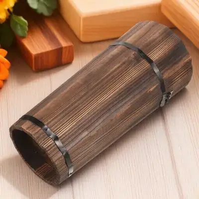 

Wood Umbrella Stand Vintage Natural Wood Indoor Entryway Organizer Multifunctional Cane Fan Storage Rack Beach Umbrella Stand