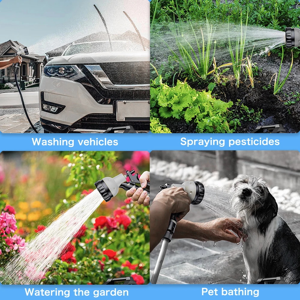 Portable Rechargeable Water Pump Electric Watering Machine Agricultural Irrigation Car Wash Home Vegetable Garden Tools Supplies