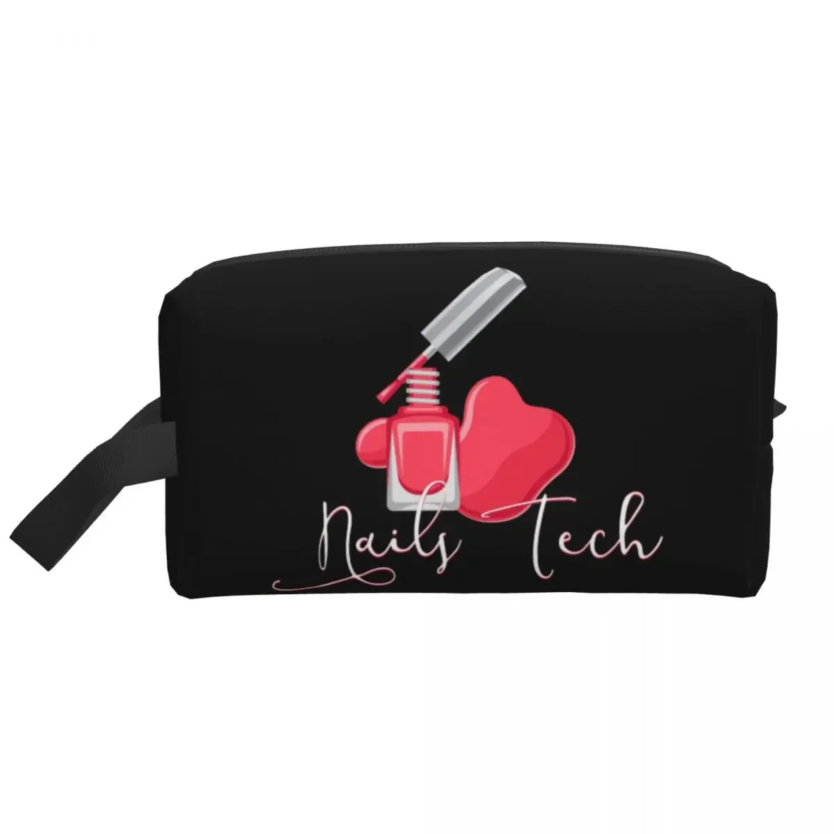 Travel Fashion Nail Polish Toiletry Bag Cute Fingernail Manicure Tech Cosmetic Makeup Organizer Beauty Storage Dopp Kit Box